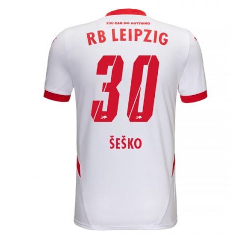 Fotballdrakt Herre RB Leipzig Benjamin Sesko #30 Hjemmedrakt 2024-25 Kortermet